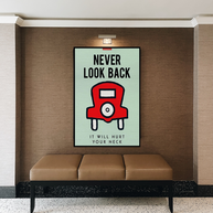 Never Look Back: Monopoly Canvas Wall Art-MinimalisticDecor.com
