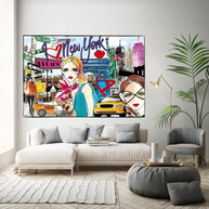 New York Love Canvas Wall Art-MinimalisticDecor.com