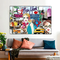 New York Love Canvas Wall Art-MinimalisticDecor.com