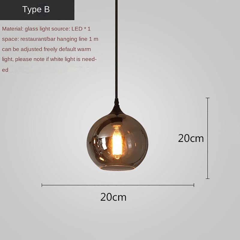 Nordic Glass LED Pendant Lights: Stylish Illumination-MinimalisticDecor.com