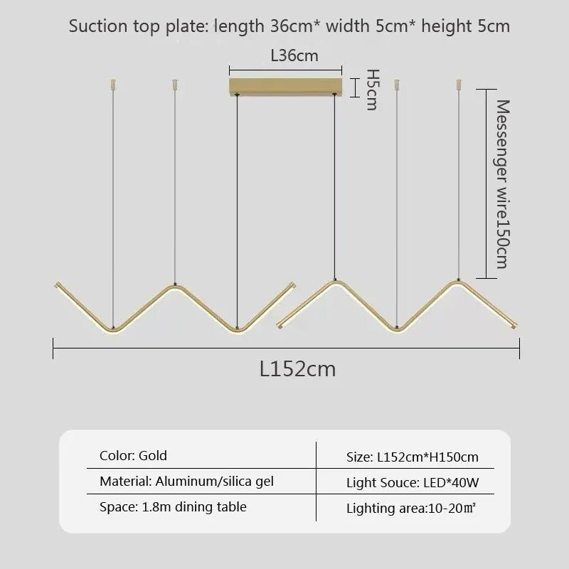 Nordic Pendant Light Art Line LED Hanging Lamp-MinimalisticDecor.com