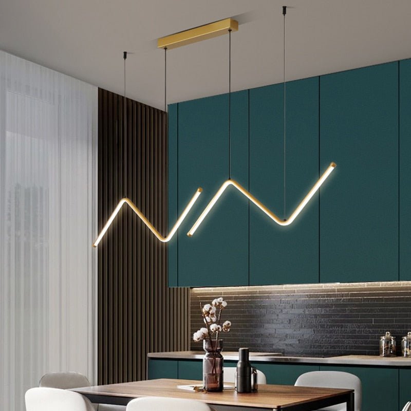 Nordic Pendant Light Art Line LED Hanging Lamp-MinimalisticDecor.com