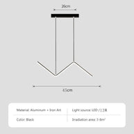 Nordic Pendant Light Art Line LED Hanging Lamp-MinimalisticDecor.com