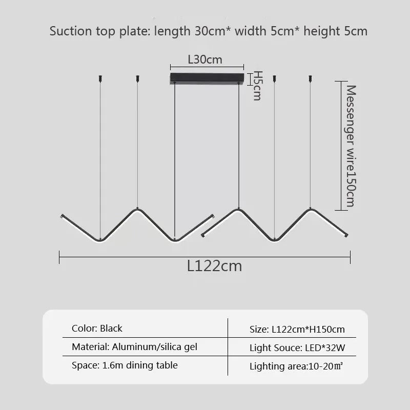 Nordic Pendant Light Art Line LED Hanging Lamp-MinimalisticDecor.com