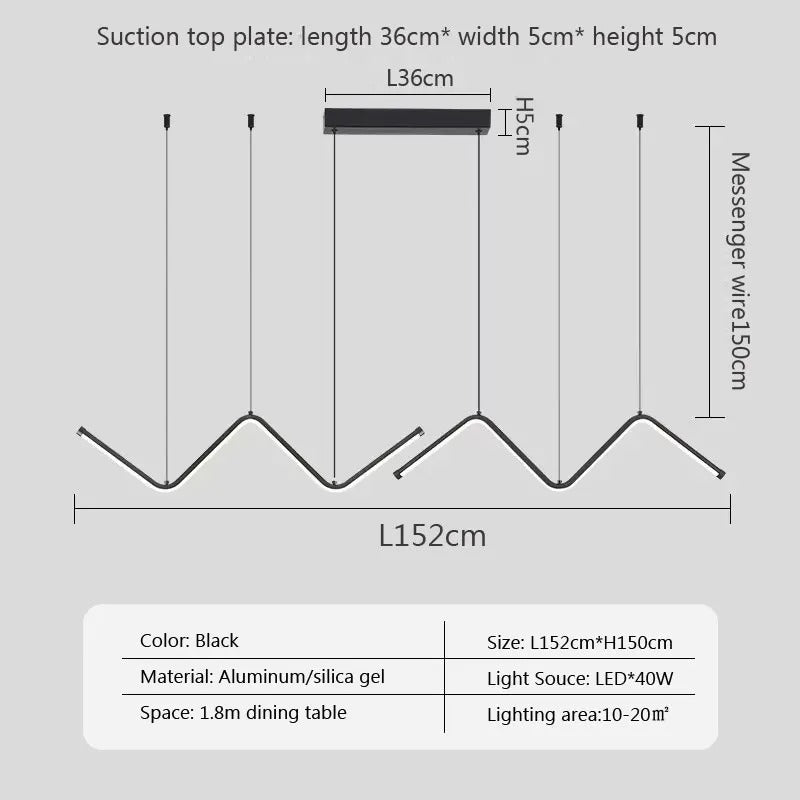 Nordic Pendant Light Art Line LED Hanging Lamp-MinimalisticDecor.com