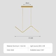 Nordic Pendant Light Art Line LED Hanging Lamp-MinimalisticDecor.com