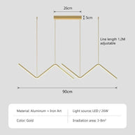 Nordic Pendant Light Art Line LED Hanging Lamp-MinimalisticDecor.com