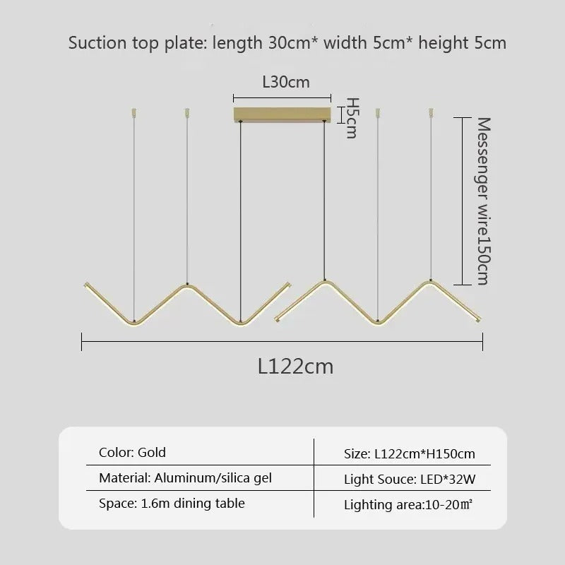 Nordic Pendant Light Art Line LED Hanging Lamp-MinimalisticDecor.com