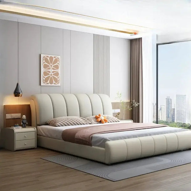 Nordic Royal High End Twin Leather Bed Frame-MinimalisticDecor.com