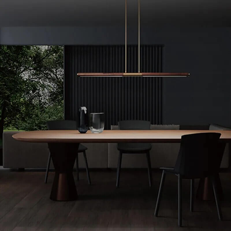 Oak Wood Kitchen Island LED Light Bar-MinimalisticDecor.com