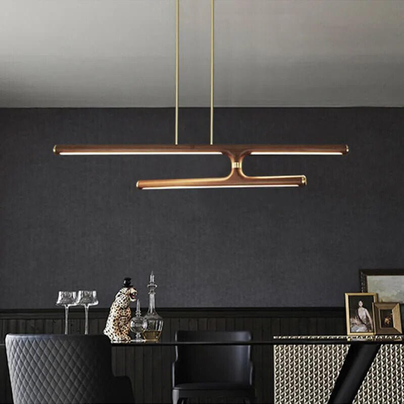 Oak Wood Kitchen Island LED Light Bar-MinimalisticDecor.com