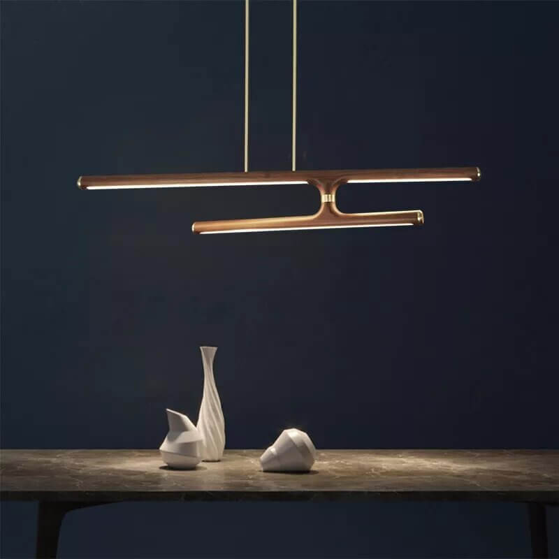 Oak Wood Kitchen Island LED Light Bar-MinimalisticDecor.com