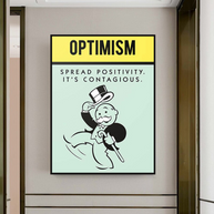 Optimism Spread Positivity: Monopoly Canvas Wall Art-MinimalisticDecor.com