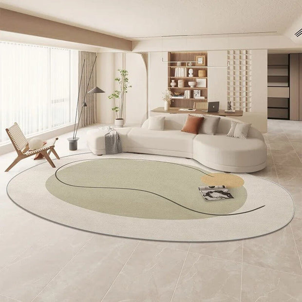 Oval Matisse Crystal Velvet Abstract Dot Linear Black Rug: Art Meets Modern Luxury-MinimalisticDecor.com