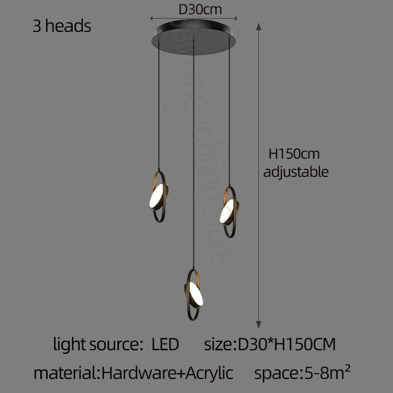 Oval Ring Pendant Chandelier - Exquisite Lighting Fixture-MinimalisticDecor.com