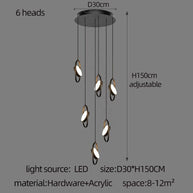 Oval Ring Pendant Chandelier - Exquisite Lighting Fixture-MinimalisticDecor.com