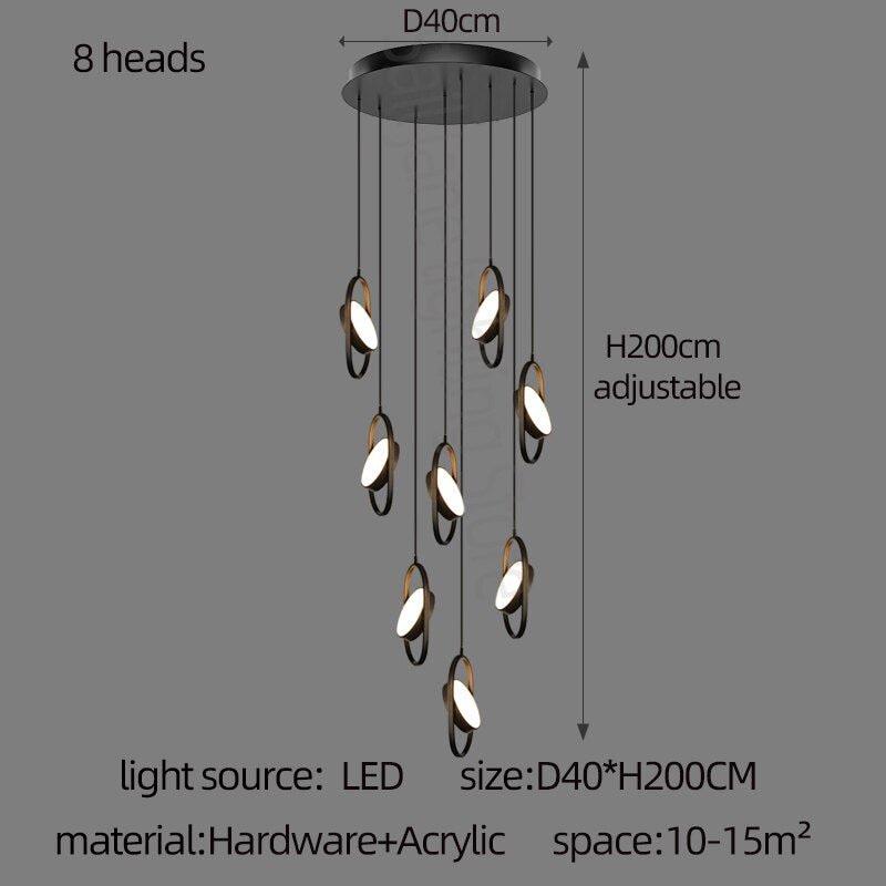 Oval Ring Pendant Chandelier - Exquisite Lighting Fixture-MinimalisticDecor.com