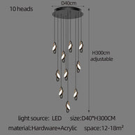 Oval Ring Pendant Chandelier - Exquisite Lighting Fixture-MinimalisticDecor.com