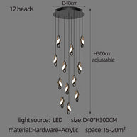 Oval Ring Pendant Chandelier - Exquisite Lighting Fixture-MinimalisticDecor.com