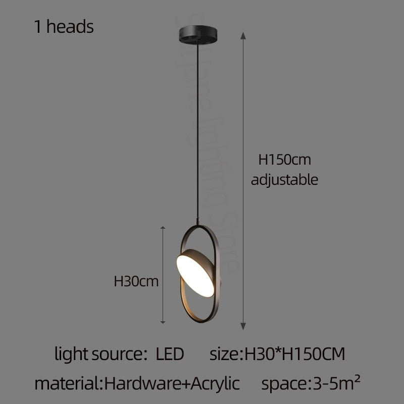 Oval Ring Pendant Chandelier - Exquisite Lighting Fixture-MinimalisticDecor.com