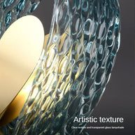Peacock Blue Glass Chandelier: Stunning Lighting Fixtures-MinimalisticDecor.com