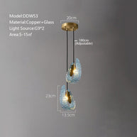 Peacock Blue Glass Chandelier: Stunning Lighting Fixtures-MinimalisticDecor.com
