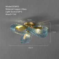Peacock Blue Glass Chandelier: Stunning Lighting Fixtures-MinimalisticDecor.com