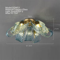 Peacock Blue Glass Chandelier: Stunning Lighting Fixtures-MinimalisticDecor.com