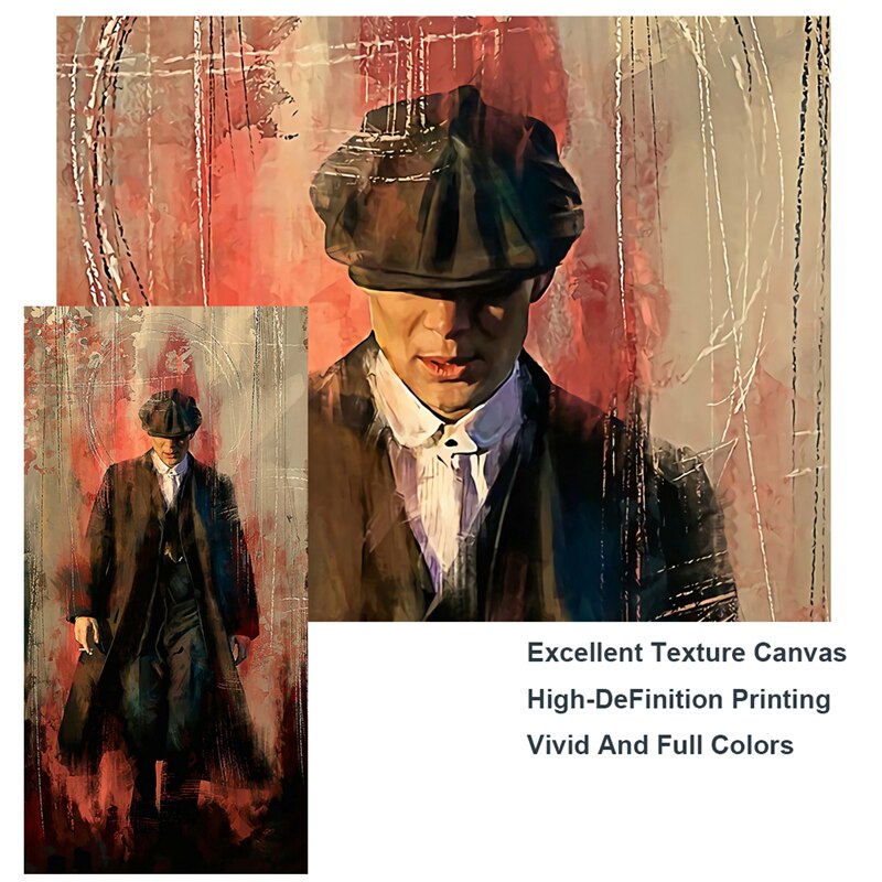 Peaky Blinders Drama Tommy Shelby Canvas Wall Art-MinimalisticDecor.com