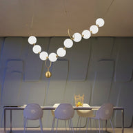 Pearl Globe Chandelier: Exquisite Lighting Fixture-MinimalisticDecor.com