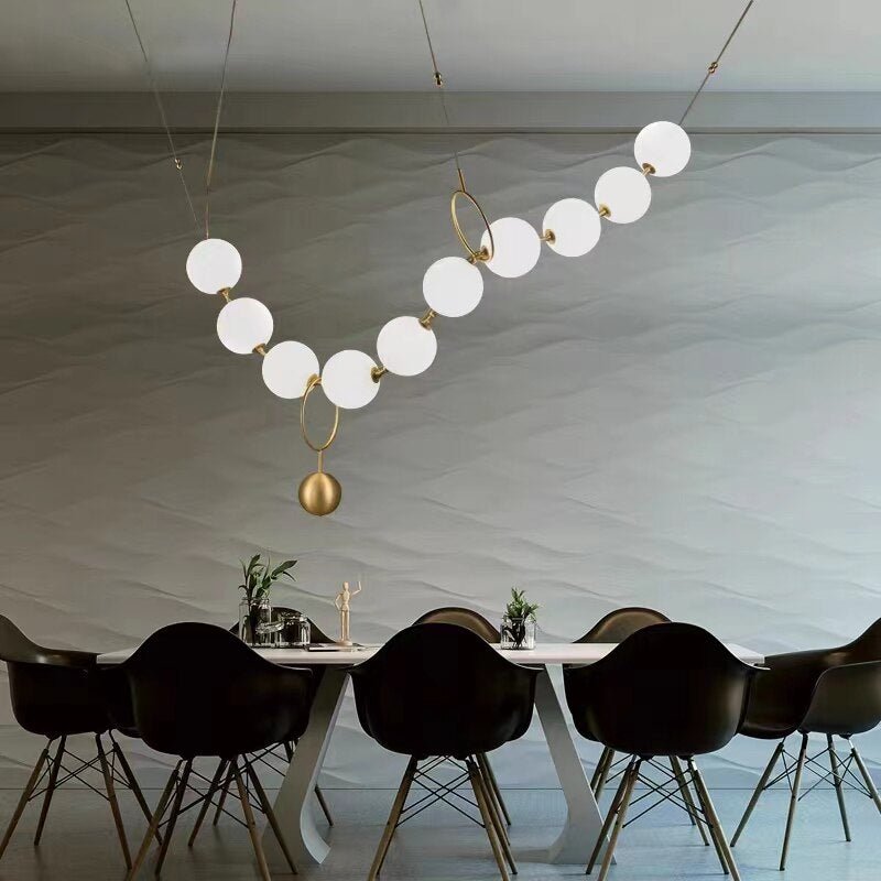 Pearl Globe Chandelier: Exquisite Lighting Fixture-MinimalisticDecor.com