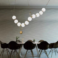 Pearl Globe Chandelier: Exquisite Lighting Fixture-MinimalisticDecor.com