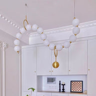 Pearl Globe Chandelier: Exquisite Lighting Fixture-MinimalisticDecor.com