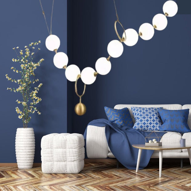 Pearl Globe Chandelier: Exquisite Lighting Fixture-MinimalisticDecor.com