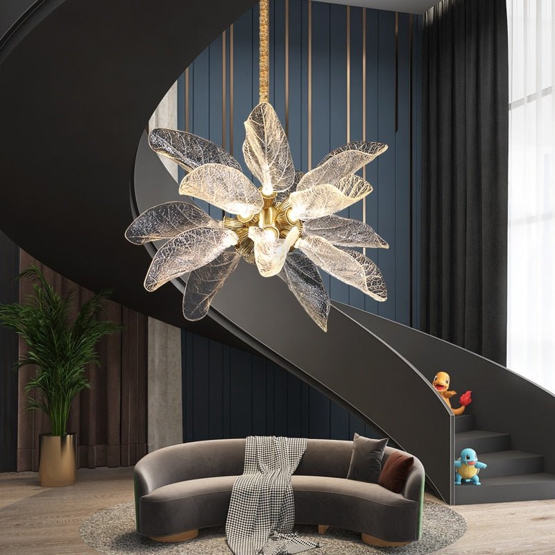 Petals Nest Crystal Chandelier: Stunning Home Lighting-MinimalisticDecor.com