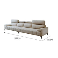 Piano Keys Cream Wind Leather Sofa Set-MinimalisticDecor.com