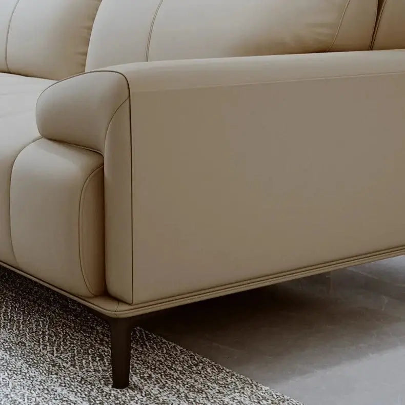 Piano Keys Cream Wind Leather Sofa Set-MinimalisticDecor.com