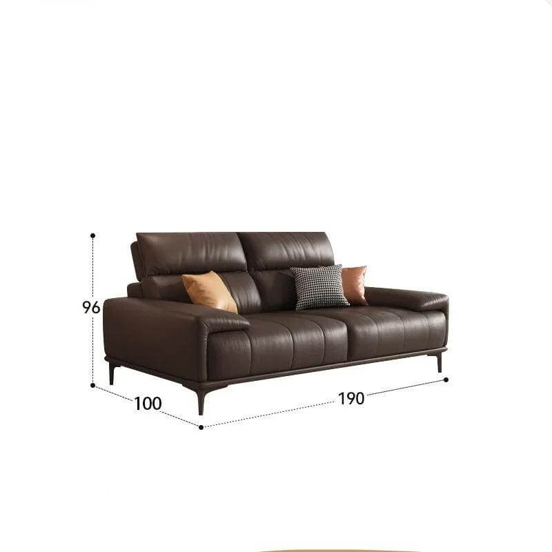 Piano Keys Cream Wind Leather Sofa Set-MinimalisticDecor.com