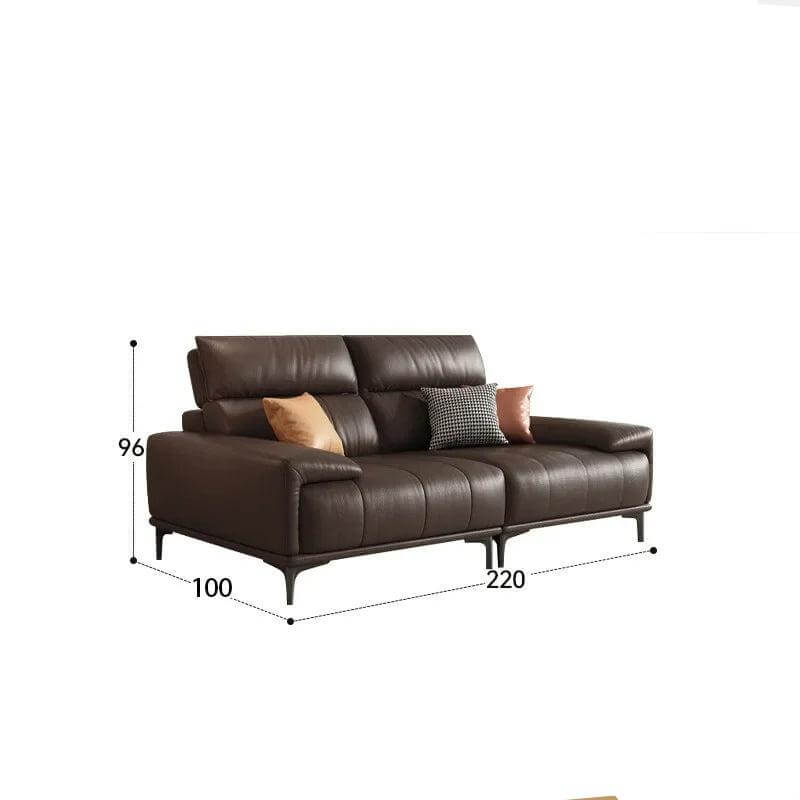 Piano Keys Cream Wind Leather Sofa Set-MinimalisticDecor.com