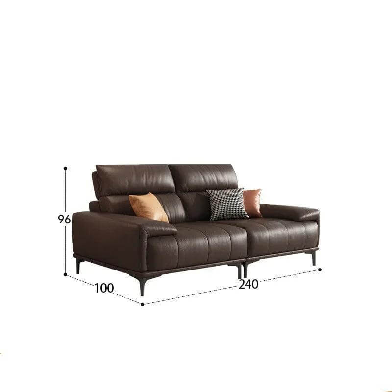 Piano Keys Cream Wind Leather Sofa Set-MinimalisticDecor.com