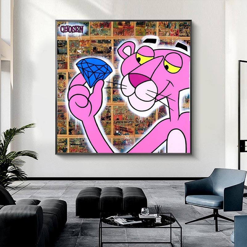 Playful and Expressive - Pink Panther Poster-MinimalisticDecor.com