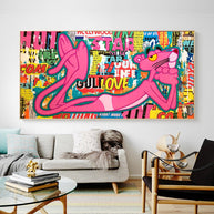 Playful and Stylish - Pink Panther Poster Art-MinimalisticDecor.com