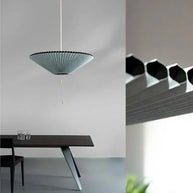 Pleated Fabric Pendant Umbrella Hanging Light-MinimalisticDecor.com