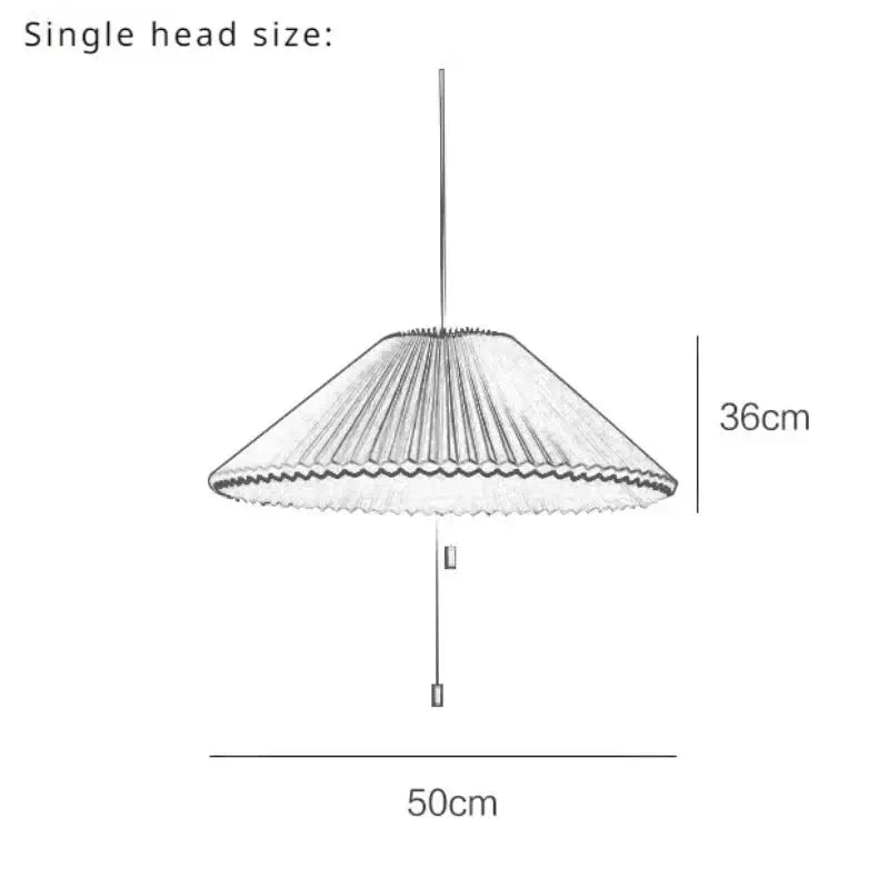 Pleated Fabric Pendant Umbrella Hanging Light-MinimalisticDecor.com