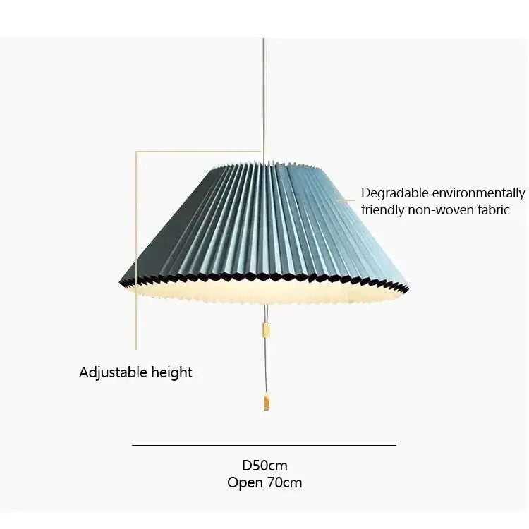 Pleated Fabric Pendant Umbrella Hanging Light-MinimalisticDecor.com