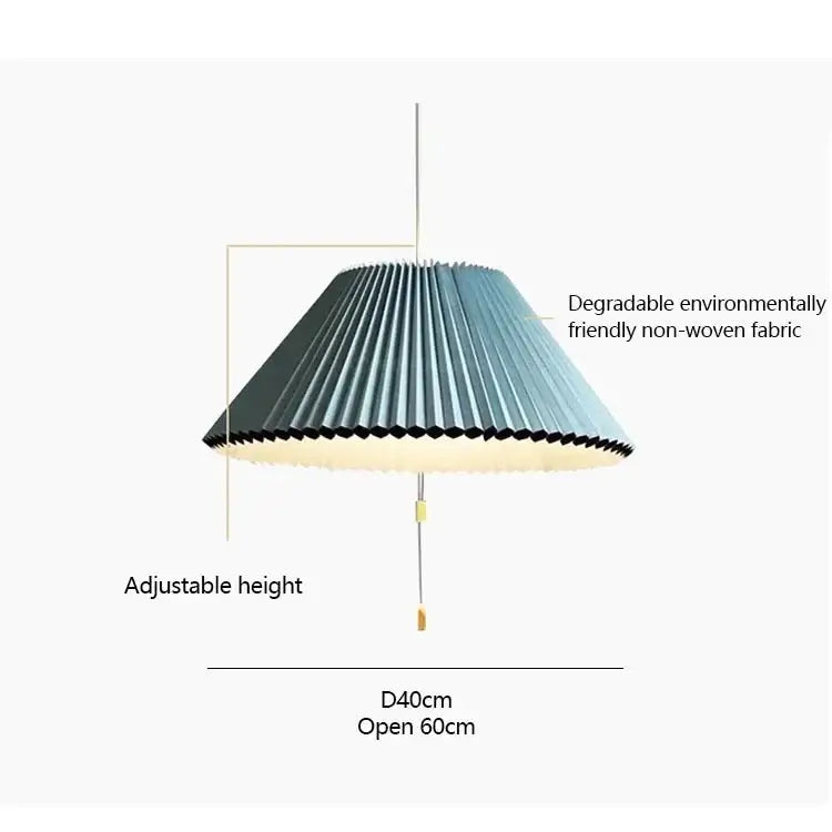 Pleated Fabric Pendant Umbrella Hanging Light-MinimalisticDecor.com