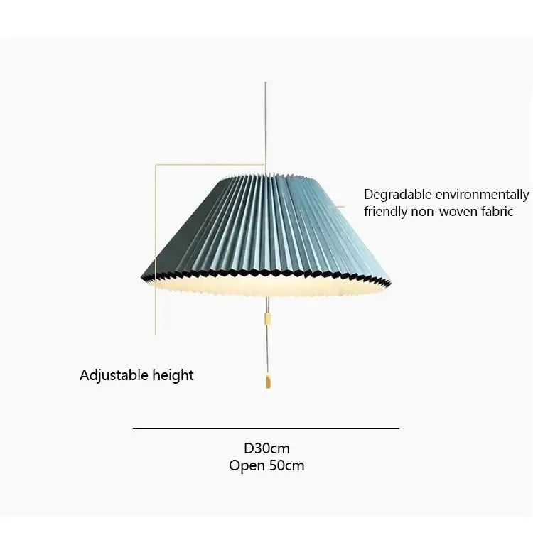 Pleated Fabric Pendant Umbrella Hanging Light-MinimalisticDecor.com