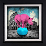 Pop Art Animal Canvas Painting - Elephant and Rhino Wall Art-MinimalisticDecor.com