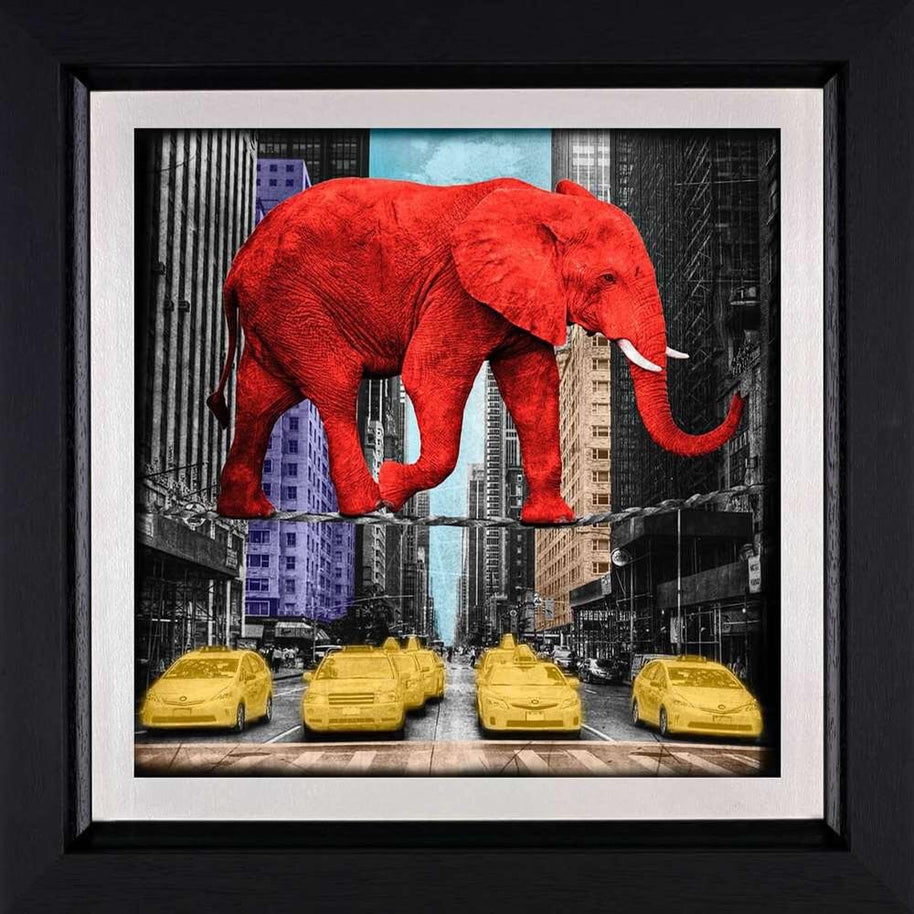 Pop Art Animal Canvas Painting - Elephant and Rhino Wall Art-MinimalisticDecor.com