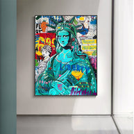 Pop Graffiti Art Statue Of Liberty Canvas Wall Art-MinimalisticDecor.com
